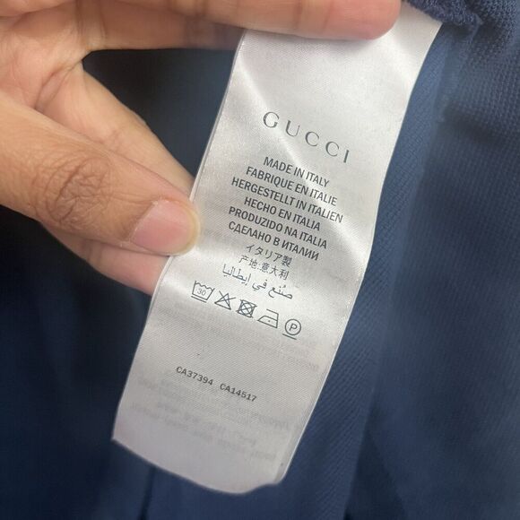 Gucci Men's SS21 Long Sleeves Autumn Blue Polo Shirt 573268 XXL NWT - Picture 13 of 14